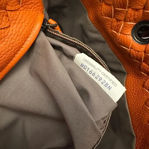 Bottega Veneta Orange Woven Leather Tote - Picture 15 of 15